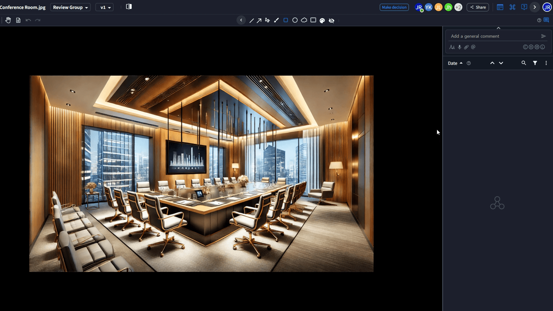 Sharing review materials based on link information